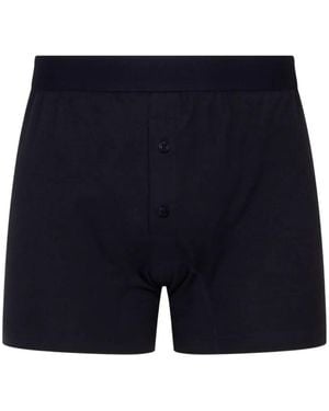 Comme des Garçons Boxer Boutonné Sur Le Devant - Blue