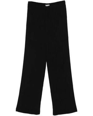 Issey Miyake Ribbed Trousers - Black