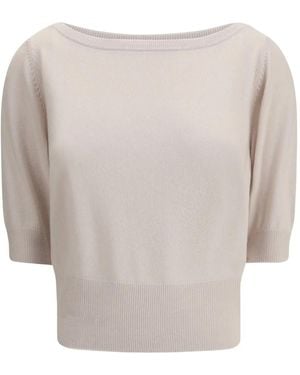 Extreme Cashmere パフスリーブ ニットウェア - ホワイト
