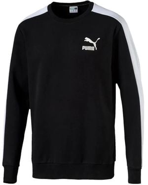 PUMA Logo Crew-Neck Sweatshirt - Black