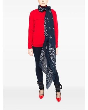 LA ROSE Cashmere Jabot Scarf - Red
