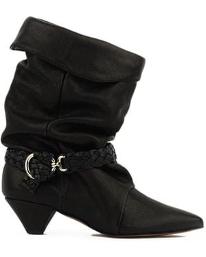 Nubikk Sally Lynn Slouchy Ankle Boots - Black