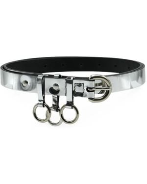 Cedric Charlier Ring-Detail Belt - Black