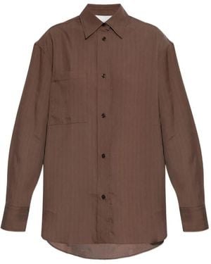 Studio Nicholson Leto Striped Shirt - ブラウン