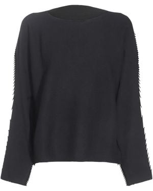 Issey Miyake フリンジ プルオーバー - ブラック