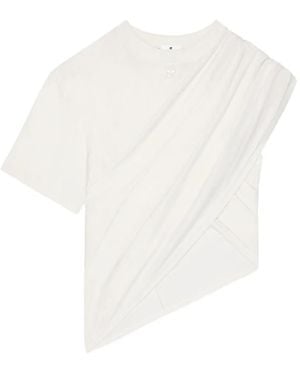 Courreges Asymmetrical-Sleeve T-Shirt - White