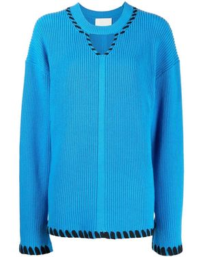 3.1 Phillip Lim Trui Met V-Hals - Blauw