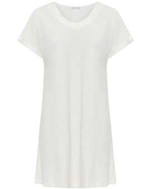 Hanro Anilla Short-Sleeve Nightdress - White