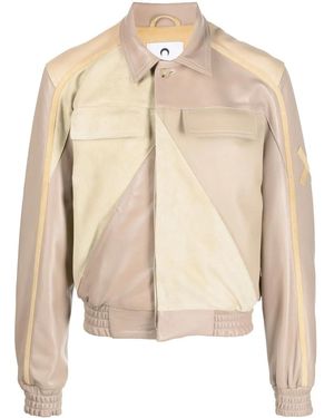 Marine Serre Patchwork Deadstock Leather Jacket - Natural