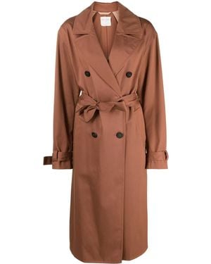 Forte Forte Trench Doppiopetto Con Cintura - Marrone
