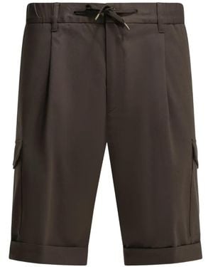 Herno Pleated Cargo Shorts - Grey