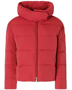Pinko Quilted Hooded Puffer Jacket - Red