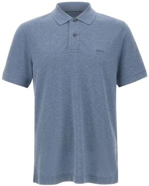 BOSS Pallas Cotton-Pique Polo Shirt - Blue