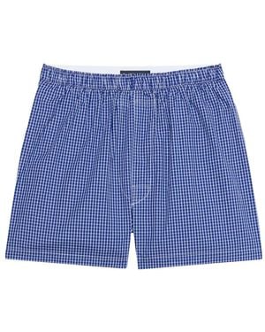 Brooks Brothers Micro-Check Boxer Shorts - Blue