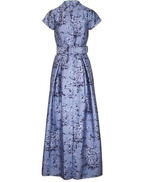 Sachin & Babi Marta フローラル マキシドレス - ブルー