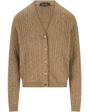Loro Piana Cable-Knit Cashmere Cardigan - Natural