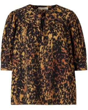 Ulla Johnson Animal-print Top - ブラック