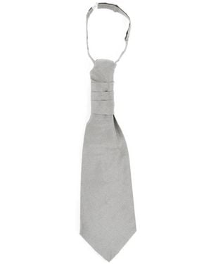 Corneliani Textured Silk Pointed-Tip Tie - White