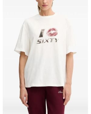 Miss Sixty Print-Detail T-Shirt - White