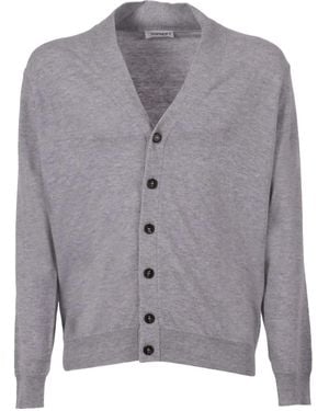 Kangra V-Neck Buttoned Cardigan - Grey