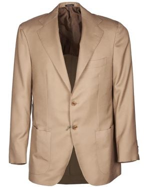 Sartorio Napoli Button Single-Breasted Jacket - Natural