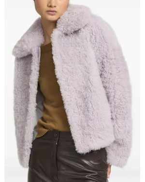 Yves Salomon Shearling Jacket - Purple