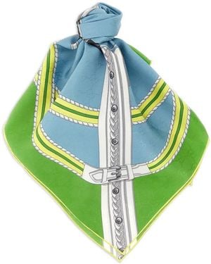 Gucci Zijden Sjaal Met Gg-Jacquard - Groen