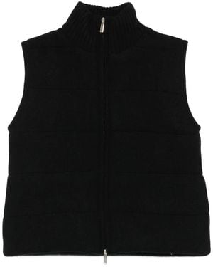 iBlues Quilted Zip-Front Vest - Black