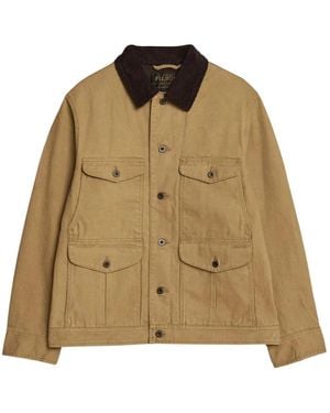 Filson Veste À Col En Velours Côtelé Et Poches Multiples - Natural
