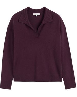 Chinti & Parker Collared Long-Sleeve Jumper - Purple