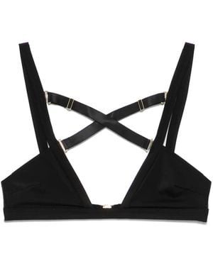 Maison Close Fatale Bandeau Bikini Top - Black
