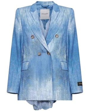 ERMANNO FIRENZE ダブルジャケット - ブルー