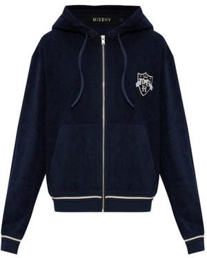 MISBHV Hoodie Zippé À Logo Brodé - Blue