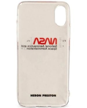 Heron Preston Transparent Iphone Xs Case - White