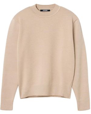 Jacquemus Pull À Logo Brodé - Natural