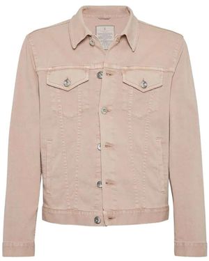 Brunello Cucinelli Button-Up Denim Jacket - Natural