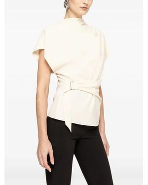 Nissa Haut À Effet Drapé - White