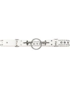 Martine Rose Studded O-Ring Belt - White