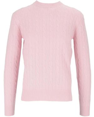 MC2 Saint Barth Pull Sorbonne En Maille Torsadée - Rose
