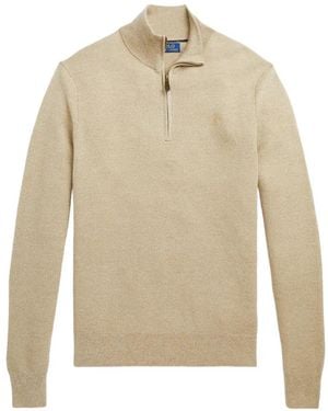 Polo Ralph Lauren Pull À Col Zippé - White