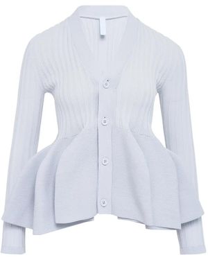 CFCL Cárdigan Con Botones Y Volantes - Blanco