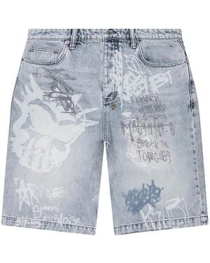 Ksubi Maxx Graffiti Shorts - Blue