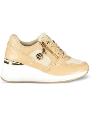 Laura Biagiotti Zip-Accent Lace-Up Sneakers - White