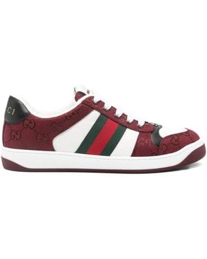 Gucci Screener Trainers - Red