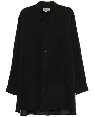 Yohji Yamamoto Long-Sleeve Oversized Shirt - Black