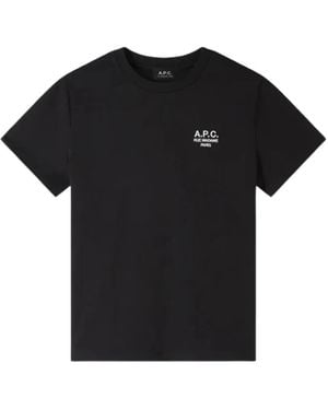 A.P.C. Rue Madame Embroidered T-Shirt - Black