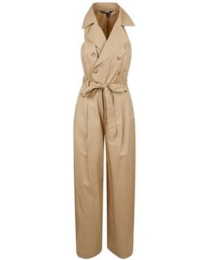 Ralph Lauren Combinaison Boutonnée Et Ceinturée - Natural