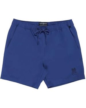 Psycho Bunny Strype Hydrochromic Swim Shorts - Blue