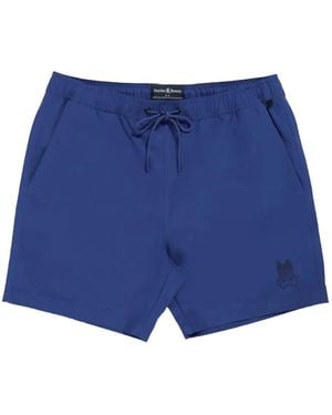 Psycho Bunny Strype Hydrochromic Swim Shorts - Blue