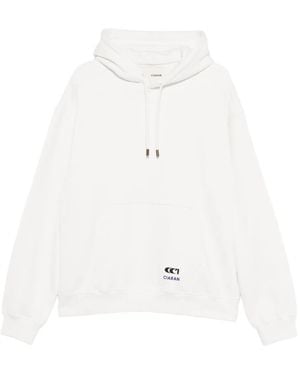 CIARAN Logo-Detail Hoodie - White